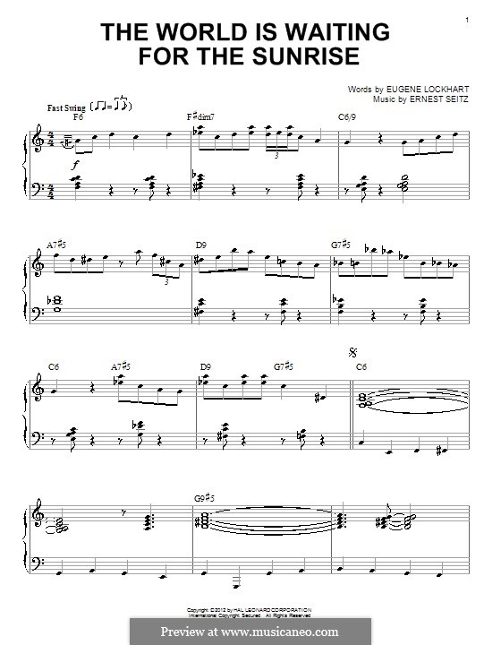 The World is Waiting for the Sunrise von E. Seitz Noten auf MusicaNeo