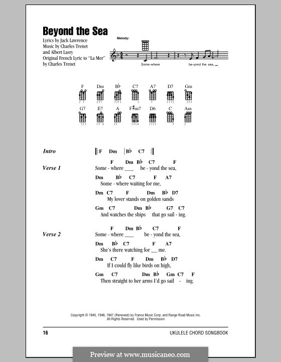Beyond the Sea von A. Lasry, C. Noten auf MusicaNeo