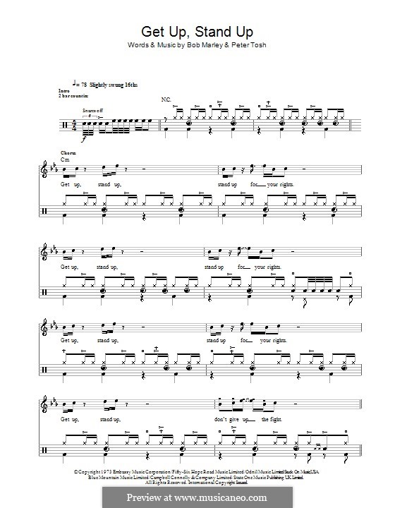 Get Up Stand Up von B. Marley, P. Tosh Noten auf MusicaNeo