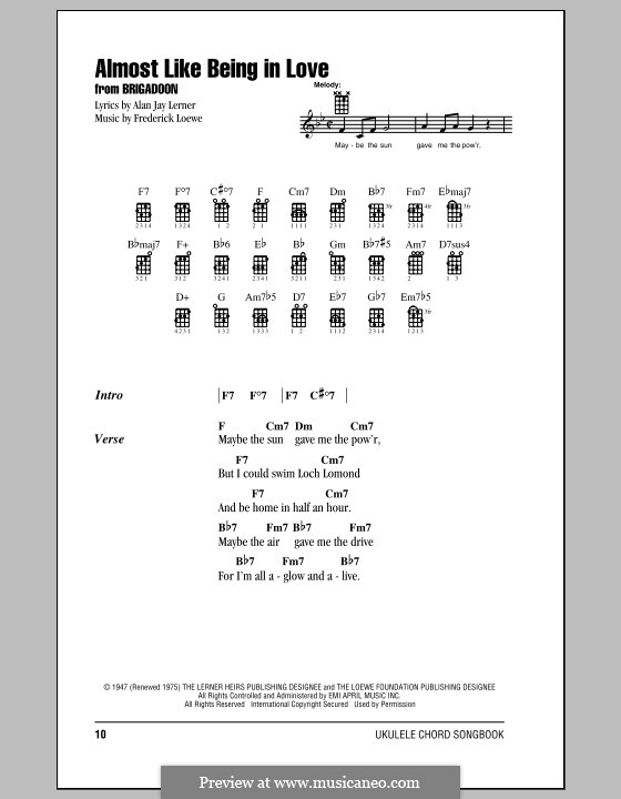 Almost Like Being in Love (Frank Sinatra) von F. Loewe auf MusicaNeo