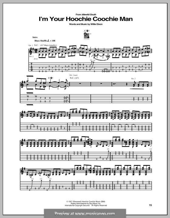 I'm Your Hoochie Coochie Man (Muddy Waters) von W. Dixon auf MusicaNeo