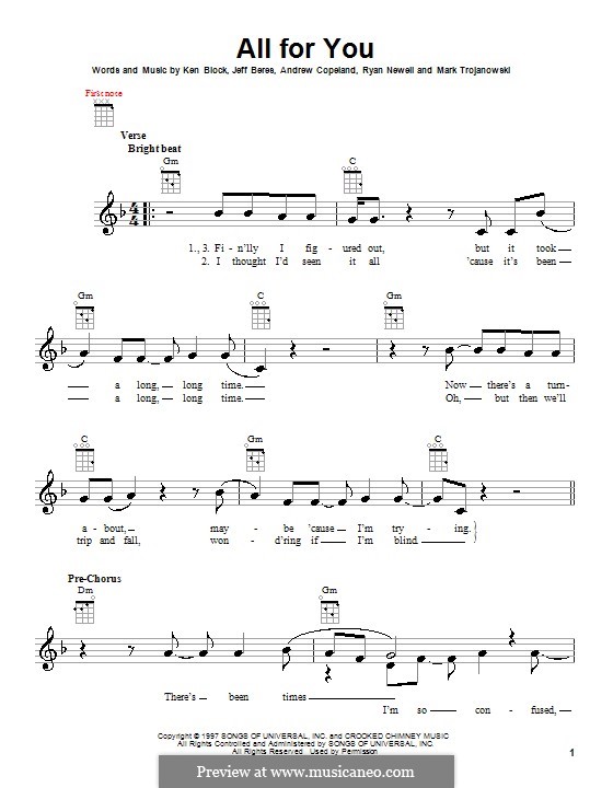 All for You (Sister Hazel) von A. Copeland, J. Beres, K. Block, M