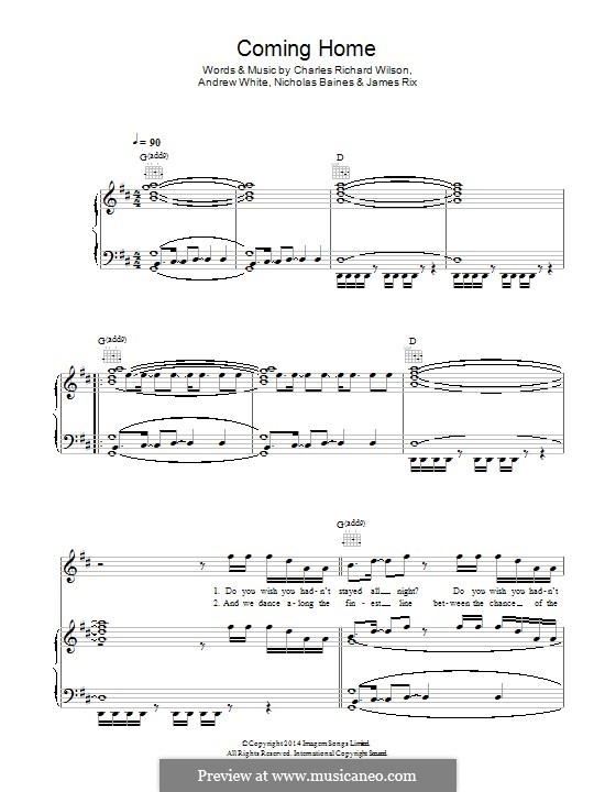 Coming Home (Kaiser Chiefs) von A. White, J. Rix, N. Baines, C. Wilson