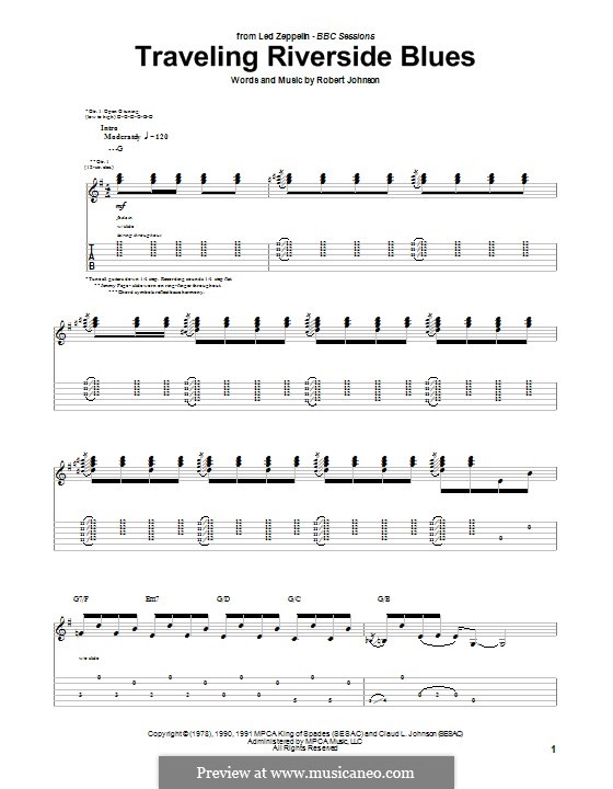 Traveling Riverside Blues (Led Zeppelin) von J. Page, R. Plant, R.L