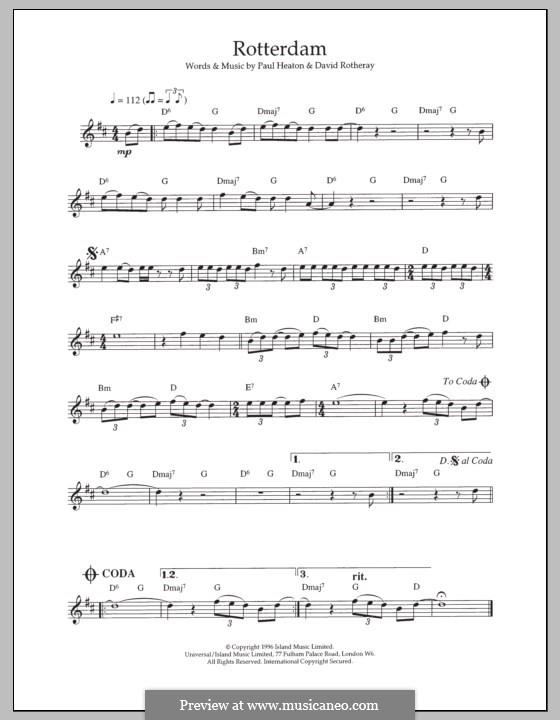 Rotterdam (The Beautiful South) von D. Rotheray, P. Heaton auf MusicaNeo