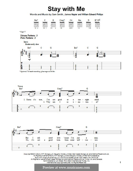 Stay with Me von S.F. Smith, J. Napier, W. Phillips Noten auf MusicaNeo