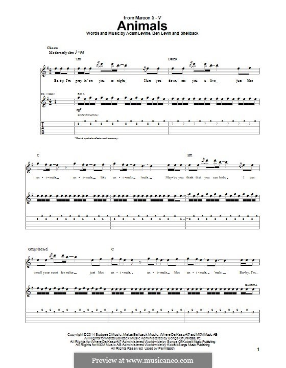 Maroon 5 animals chords boardjuja