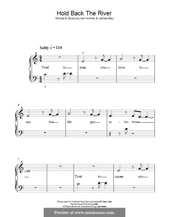 Hold Back the River von I. Archer, J. Bay Noten auf MusicaNeo