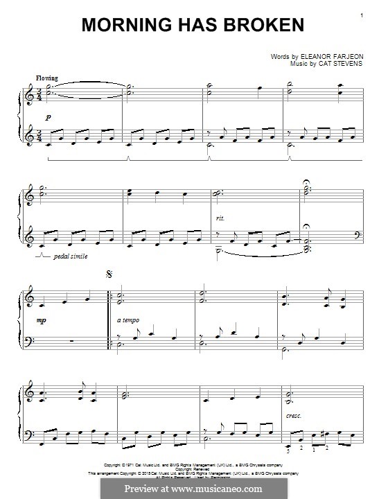 Morning Has Broken von C. Stevens Noten auf MusicaNeo