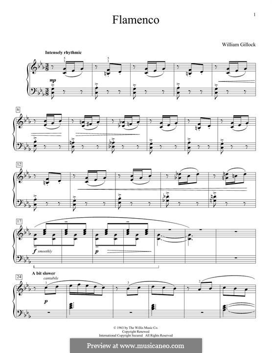 Flamenco von W. Gillock Noten auf MusicaNeo