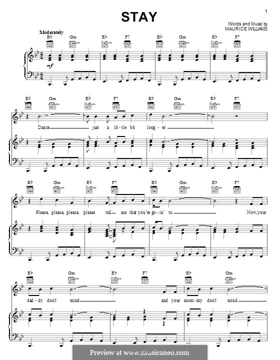 Stay von M. Williams Noten auf MusicaNeo