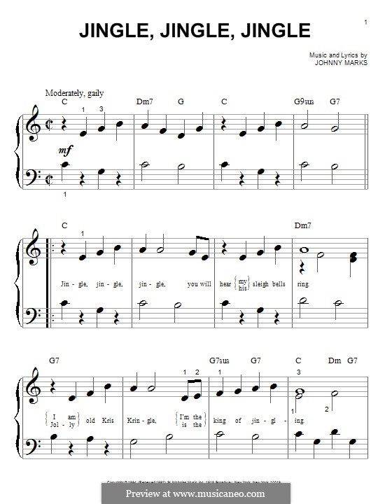 Jingle, Jingle, Jingle von J. Marks Noten auf MusicaNeo