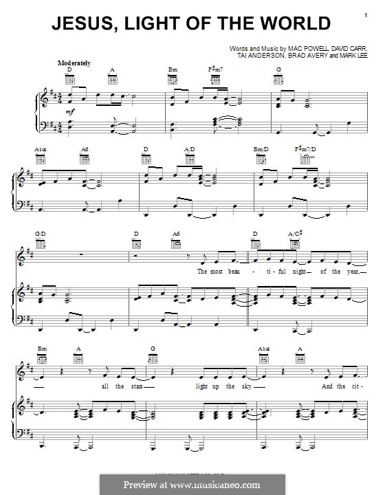 Jesus, Light of the World (Third Day) von B. Avery, T. Anderson, D