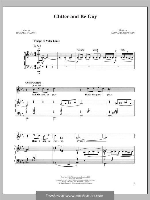 Glitter and Be Gay von L. Bernstein Noten auf MusicaNeo