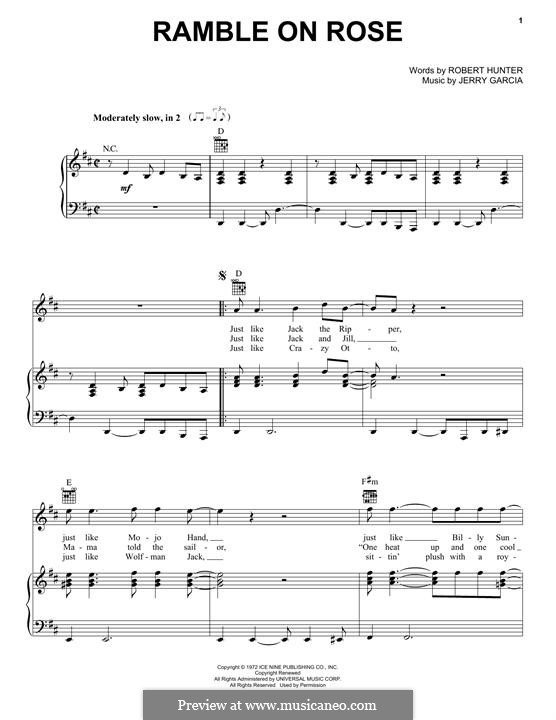 Ramble on Rose (Grateful Dead) von J. Garcia, R. Hunter auf MusicaNeo