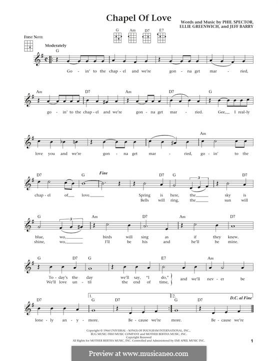 Chapel of Love von E. Greenwich, J. Barry, P. Spector Noten auf MusicaNeo