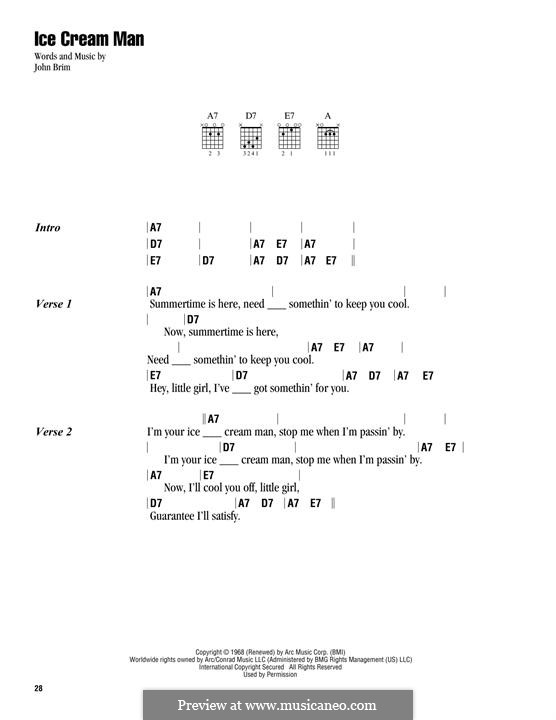 Ice Cream Man (Van Halen) von J. Brim Noten auf MusicaNeo