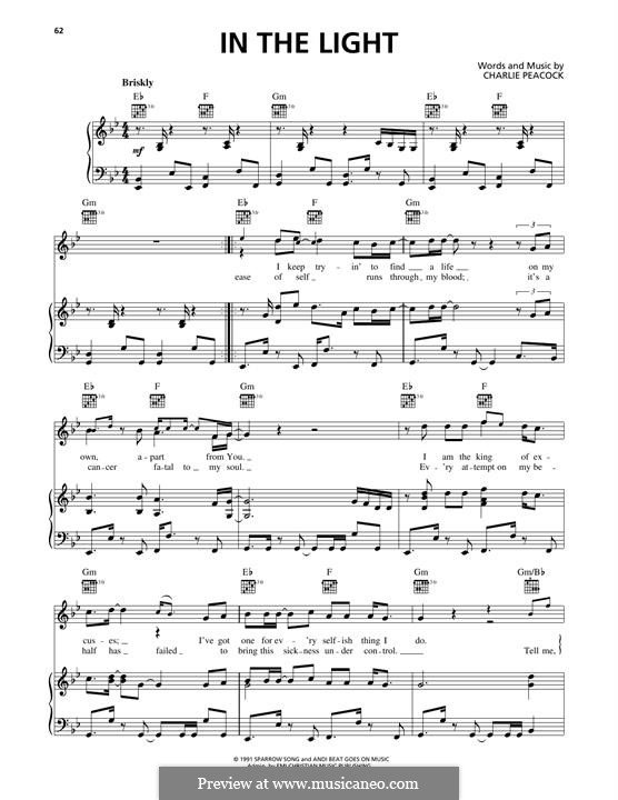 In the Light (dc Talk) von C. Peacock Noten auf MusicaNeo