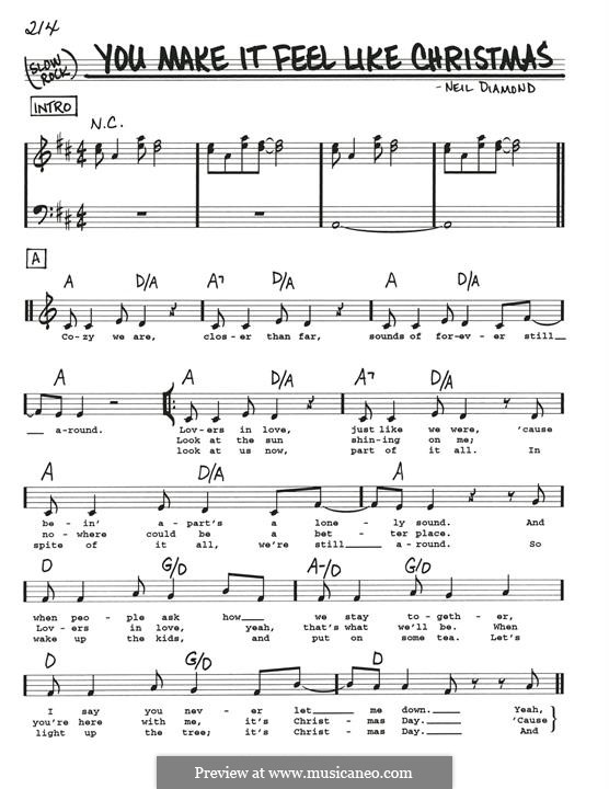You Make It Feel Like Christmas von N. Diamond Noten auf MusicaNeo