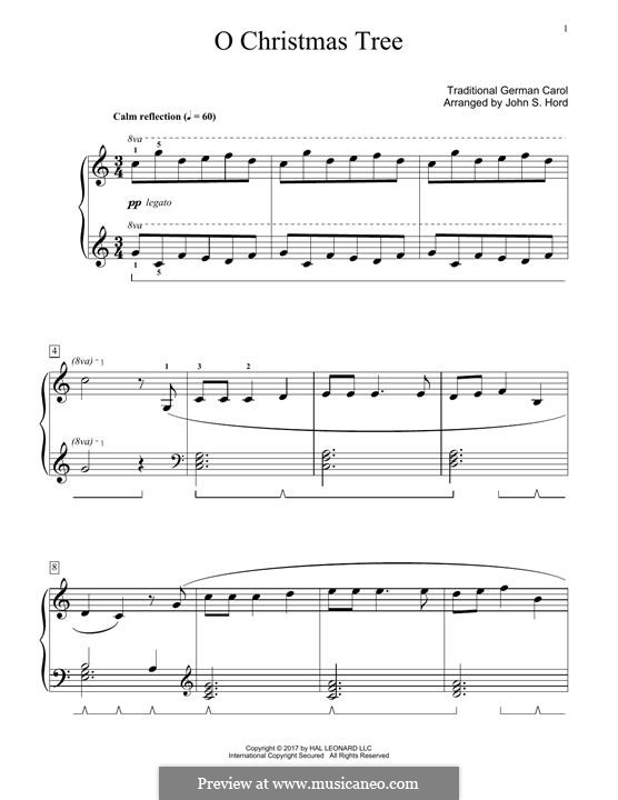 O Tannenbaum, für Klavier von folklore Noten auf MusicaNeo