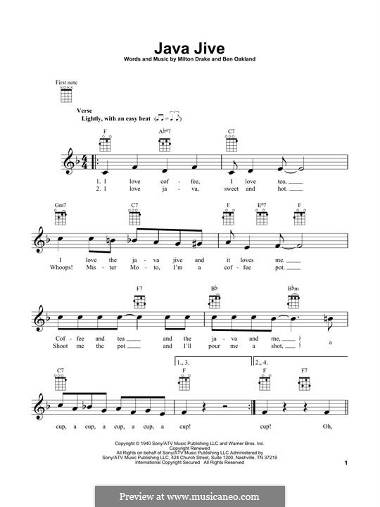 Java Jive (The Ink Spots) von B. Oakland, M. Drake Noten auf MusicaNeo