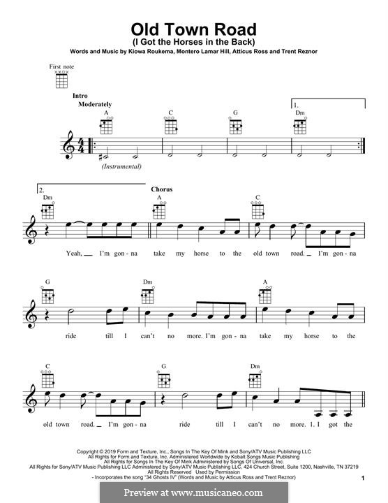 Old Town Road (Remix) von A. Ross, T. Reznor, J. Donald, B.R. Cyrus, K