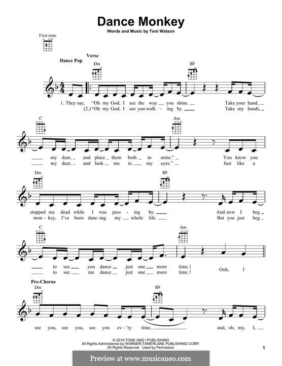 Dance Monkey (Tones And I) von T. Watson Noten auf MusicaNeo