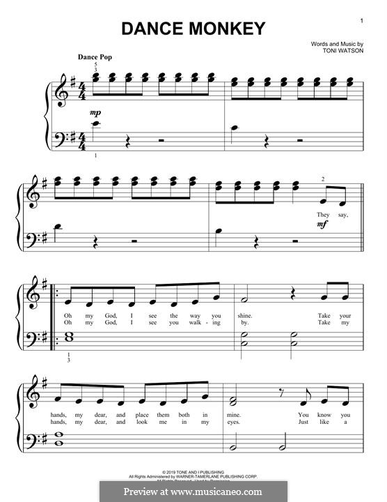 Dance Monkey (Tones And I) von T. Watson Noten auf MusicaNeo