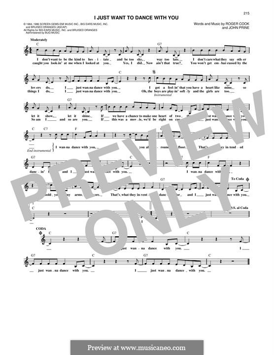 I Just Want To Dance with You von J. Prine, R. Cook Noten auf MusicaNeo