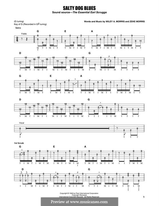 Salty Dog Blues (Flatt & Scruggs) von W.A. Morris, Z. Morris auf MusicaNeo
