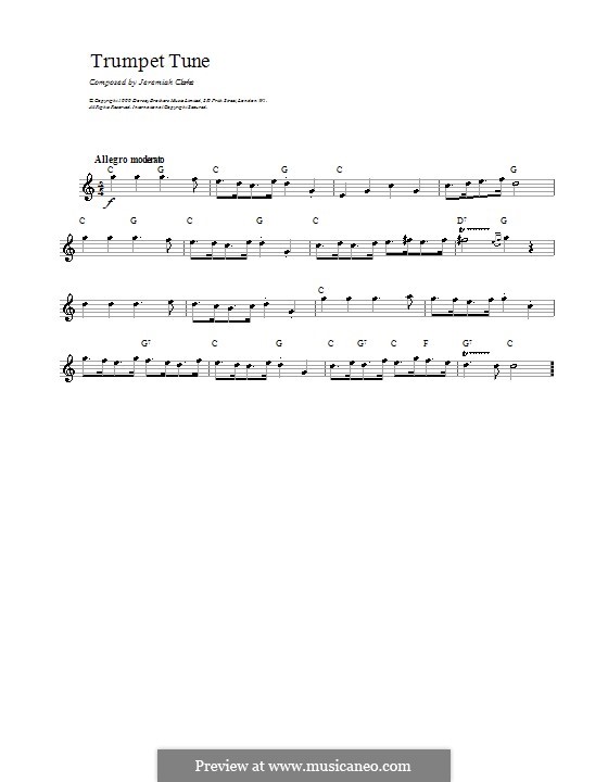 Trumpet Tune von J. Clarke Noten auf MusicaNeo