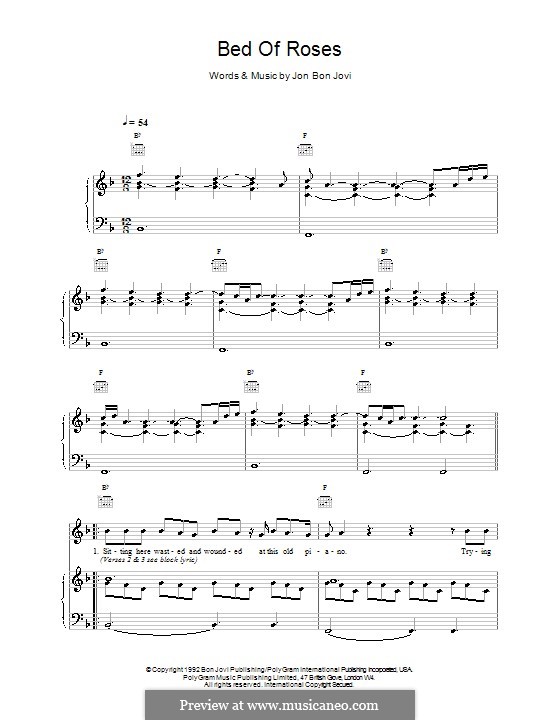 Bed of Roses (Bon Jovi) von J.B. Jovi Noten auf MusicaNeo