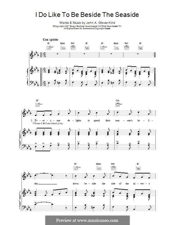 I Do Like To Be Beside the Seaside von J. GloverKind Noten auf MusicaNeo