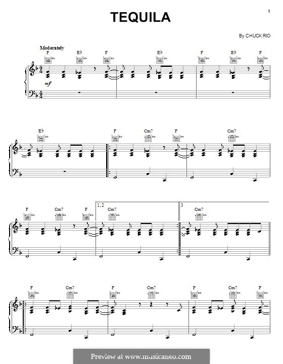 Tequila (The Champs) von C. Rio Noten auf MusicaNeo