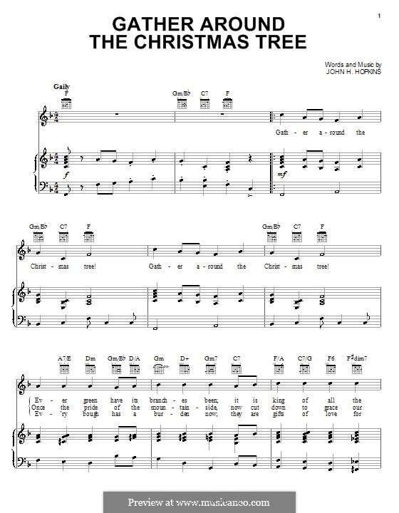 Gather Around the Christmas Tree von J.H. Hopkins Jr. Noten auf MusicaNeo