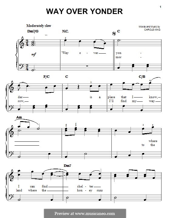 Way Over Yonder von C. King Noten auf MusicaNeo