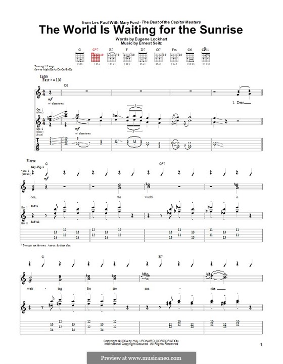 The World is Waiting for the Sunrise von E. Seitz Noten auf MusicaNeo
