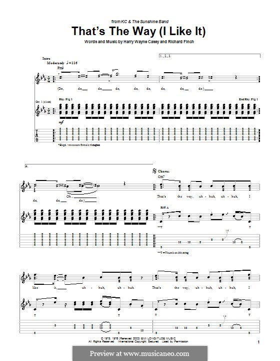 That's the Way (I Like It) von H.W. Casey, R. Finch Noten auf MusicaNeo
