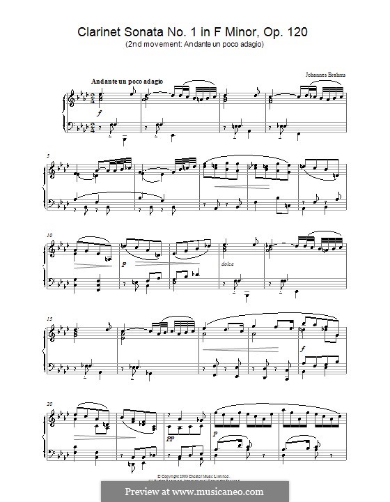 Zwei Sonaten: F-Dur und B-Dur. Klarinette (Flöte, Oboe).