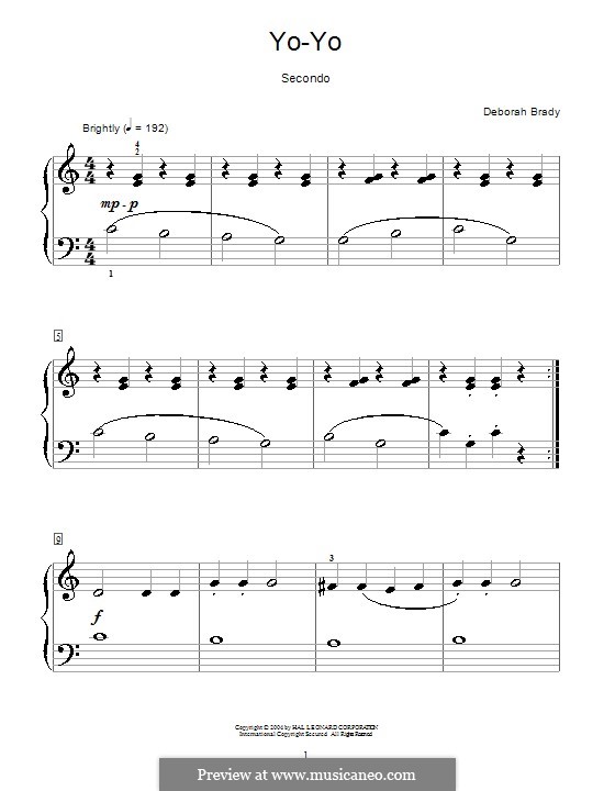 YoYo von D. Brady Noten auf MusicaNeo