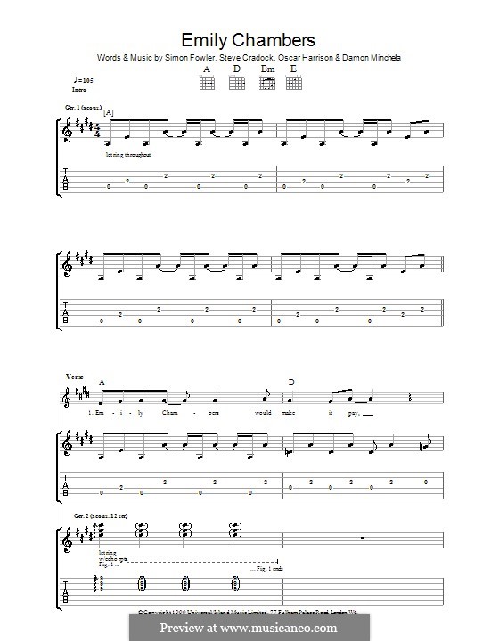 Emily Chambers (Ocean Colour Scene) por D. Minchella, O. Harrison, S