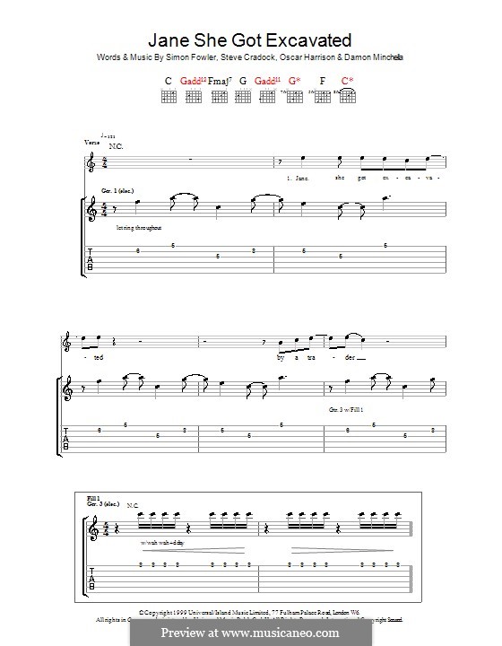 Jane She Got Excavated (Ocean Colour Scene) por D. Minchella, O