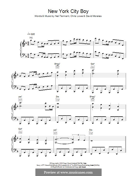 New York City Boy (The Pet Shop Boys) por C. Lowe, D. Morales, N