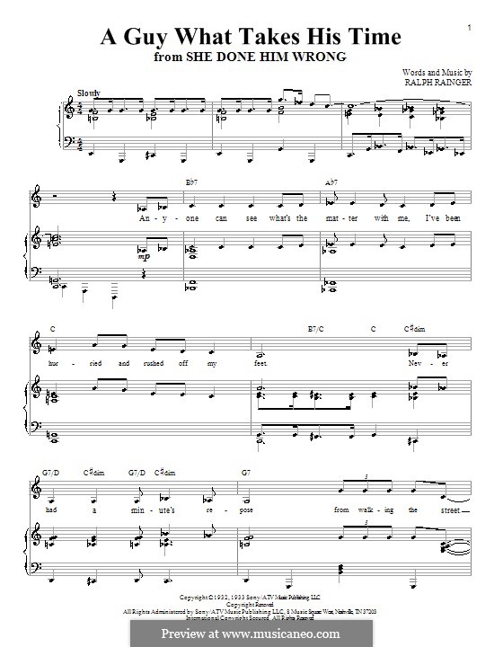 A Guy What Takes His Time (Christina Aguilera) por R. Rainger em músicaNeo