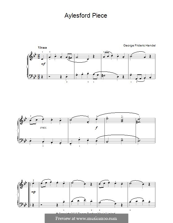 Aylesford Pieces por G.F. Händel Partituras on músicaNeo