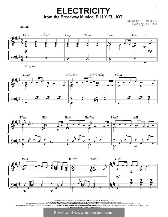 Electricity (Billy Elliot the Musical) por E. John em músicaNeo
