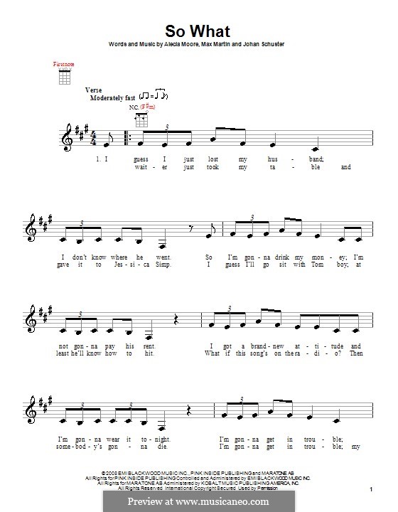 So What (Pink) por Shellback, A. Moore, Max Martin em músicaNeo