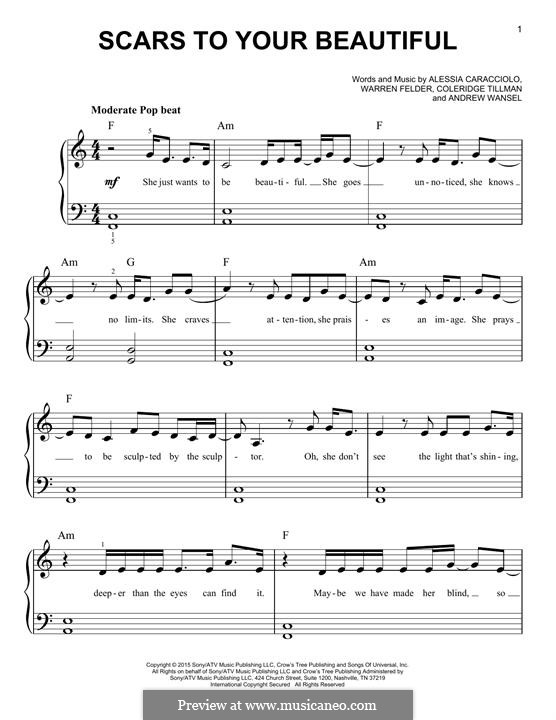 Scars To Your Beautiful por W. Felder, A. Wansel, C. Tillman, A. Cara