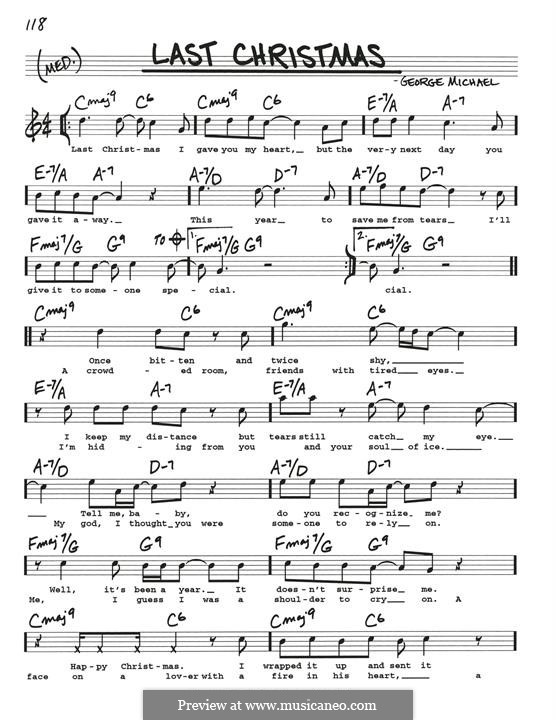 Last Christmas (Wham!) por G. Michael Partituras on músicaNeo