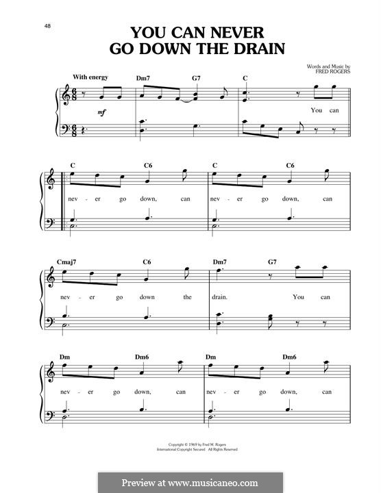 You Can Never Go Down the Drain por F. Rogers Partituras on músicaNeo
